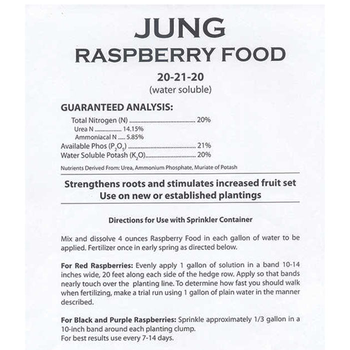  Jung Raspberry Jump-Start Fertilizer 20-21-20
